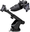 Carplay Screen Mount(2Pcs), Car CD Slot Mount and Suction Cup Mount, for (5"-12") Backup Camera Android Auto Screen Phone Holder with Universal 17mm Ball Adapte Windshield Dashboard Bracket