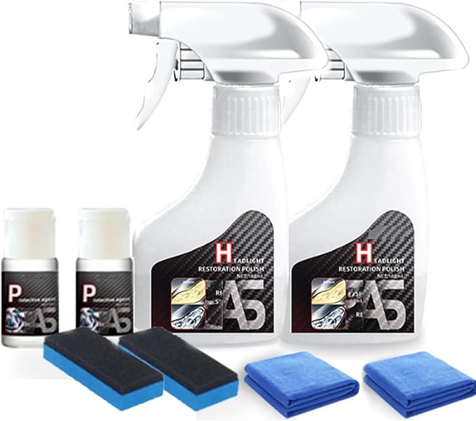 Headlight Cleaner, Headlight Restoration Kit, Automotive Headlamp Restoration Fluid,Car Light Polish Cleaning Kits Ceramic Co