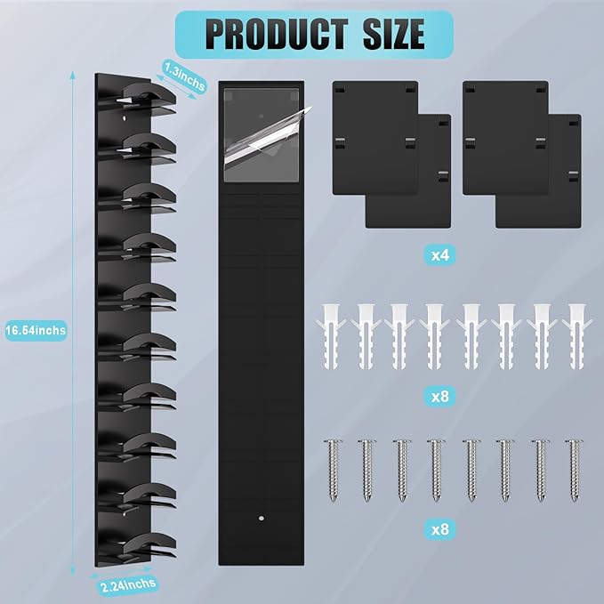 Hat Organizer for Baseball Caps 4Pack, Hat Rack for Wall with Strong Adhesive Hold up to 40 Hats, Hat Hanger Holder Display f