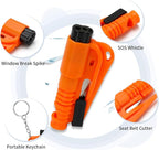 LECART 12PCS Car Window Breaker Tool, 3-in-1 Seatbelt Cutter and Window Glass Breaker Keychain & Survival Whistle, Instant Ve