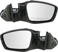 TRQ Power Heated Side Mirror Set Paint to Match Manual Folding for 2012-2015 VW Passat, Driver & Passenger Side, VW1320144, V