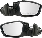 TRQ Power Heated Side Mirror Set Paint to Match Manual Folding for 2012-2015 VW Passat, Driver & Passenger Side, VW1320144, V