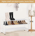 KEETDY 3-Tier Long Shoe Rack for Closet Metal Shoe Organizer for Entryway, Wide Stackable Shoe Storage Shelf with Sturdy Wire