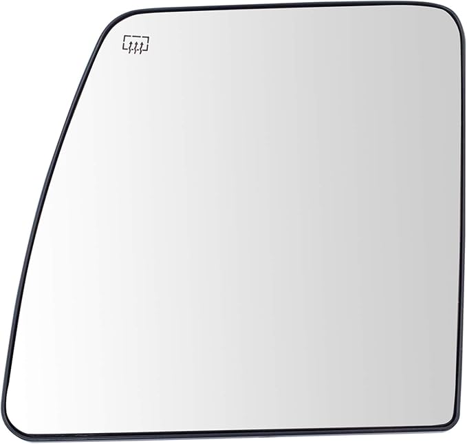 TRQ Driver Side Mirror Glass with Backing Plate Heated Compatible with 2012-2021 Nissan NV1500 2012-2018 NV2500 NV3500