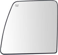 TRQ Driver Side Mirror Glass with Backing Plate Heated Compatible with 2012-2021 Nissan NV1500 2012-2018 NV2500 NV3500