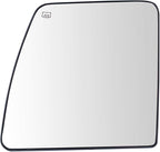 TRQ Driver Side Mirror Glass with Backing Plate Heated Compatible with 2012-2021 Nissan NV1500 2012-2018 NV2500 NV3500
