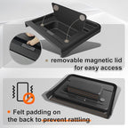 Muslogy Dashboard Storage Organizer Compatible with 2025 2026 Ford Maverick Accessories Center Console Insert with Magnetic Lid Hidden Panel Secret Compartment Fits 2025 2026 Maverick Behind Screen