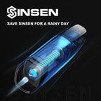 SINSEN Car Window Breaker Seat Belt Cutter Tool, Emergency Safety Hammer Tool to Break Glass, Portable Escape Kit, 2 Pack(Bla