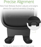 iOttie Car Charger Easy One Touch Wireless 2 Qi Charging CD Slot + Air Vent Combo Phone Mount for iPhone, Samsung Galaxy, Huawei, LG, Smartphones, Black