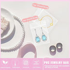 2 Packs Acrylic Jewelry Box with 100pcs PVC Portable Anti Oxidizing Zipper Bags Flip Lid Jewelry Organizer for Earrings Rings