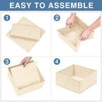 Criusia Drawer Organizer Clothes 12 Pack, Dresser Organizer for Nursery Bedroom Closet Organization and Storage - Baby Clothe