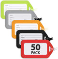 Luggage Tags (Variety, 50 PK), Bag Tag for Baggage, Suitcase Tags Bulk