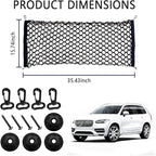 Car Rear Cargo Net with Good Elasticity&Tensile Strength Trunk Organizer for SUV Truck,Ideal Keeps Overlanding Accessories,Car