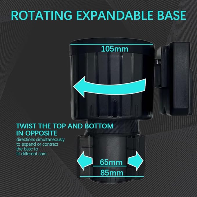 Adjustable Large Cup Holder Adapter, Universal Storage Expander Big Cup Holder Change Organizer for Most Vehicles
