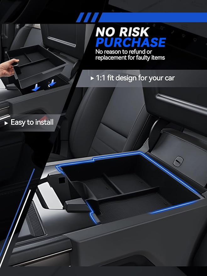for Model 3 Center Console Organizer Armrest Tray Middle Storage Box Insert Container Durable ABS Plastic Accessories 2024 2025