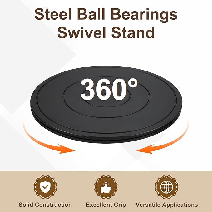 uxcell 16 Inch Rotating Swivel Stand with Steel Ball Bearings, 360 Degree Rotating Lazy Susan Turntable Organizer Round Rotat