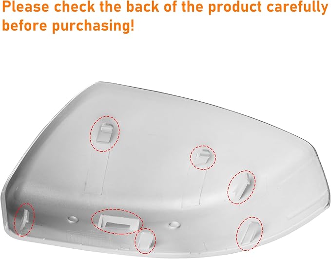 Moonlinks Compatible with Nissan Sentra 2013 2014 2015 2016 2017 2018 2019 Right Side Mirror Cover Replacement, Silver Right Passenger Side Door Rearview Side Mirror Cap Trim