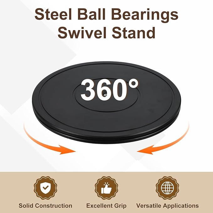 uxcell 12 Inch Rotating Swivel Stand with Steel Ball Bearings, 360 Degree Rotating Lazy Susan Turntable Organizer Round Rotat