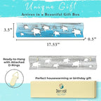 Sea Turtle Driftwood Wall Art & DIY Key Holder – Handmade Coastal Home Decor – 17.5" Genuine Weathered Wood Plank with 5 Remo