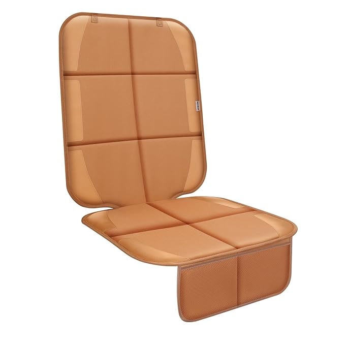 Meolsaek Car Seat Protector for Child Car Seat, Durable 600D Fabric Waterproof Car Seat Cover with Thick Pad Non-Slip Backing