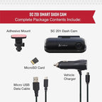 Cobra Smart Dash Cam with Interior Cam (SC 201) - Full HD 1080P Resolution, Built-in WiFi & GPS, Live Police Alerts, Incident