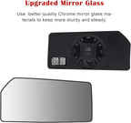 Driver Side Mirror Replacement for Toyota Tundra 2022 2023, Left Lower Exterior Side Rearview Mirrors Glass, with Backing Plate, Power Heated