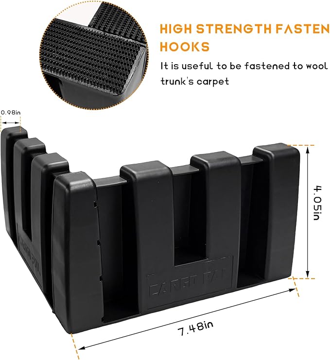 4PCS Multipurpose Cargo Organizer Blocks, Plastic Cargo Storage Organizer Blocks for Wool Carpet Trunk, Grocery Trunk Divider