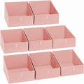 DIMJ Closet Storage Bins 8 Pack - Fabric Trapezoid Closet Organizer Bin, Foldable Storage Baskets for Shelves, Closet Shelf O