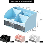 Makeup Organizer with Drawers, Cosmetic Storage for Dresser Vanity and Bathroom Countertop, Beauty Holder for Lipstick Brush,