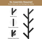RRG 2 Pack Vertical Coat Rack Wall Mounted, Metal Vertical Hat Rack for Wall, Modern Wall Coat Tree for Hats, Jackets, Bags, 