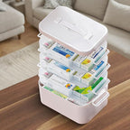 4-Tier Medicine Cabinet Organizer，Portable Medicine Cabinet with Handle, Empty First Aid Kit for Home,Multi-Purpose Organizer