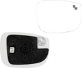 Dasbecan Left Driver Side Mirror Glass Compatible with Mazda CX-5 2017-2023 CX-9 2016-2023 with Heated Blind Spot Detection Convex Glass with Backing Plate Replaces TK71691G7 TK71-69-1G7