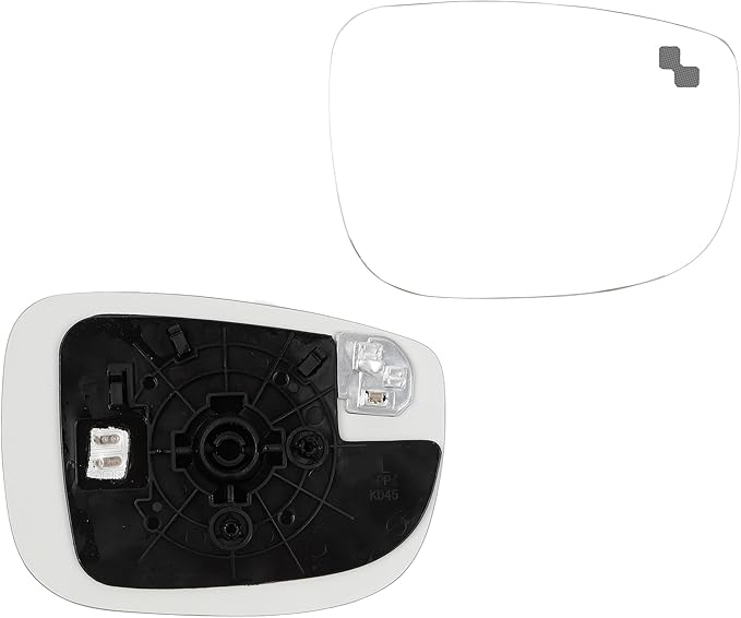 Dasbecan Left Driver Side Mirror Glass Compatible with Mazda CX-5 2017-2023 CX-9 2016-2023 with Heated Blind Spot Detection Convex Glass with Backing Plate Replaces TK71691G7 TK71-69-1G7