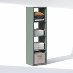 Furinno Cubic Closet Organizers and Storage, 4-Cube Closet Organizer, Vertical Open Shelf Closet Storage, Extra Thick Frame f