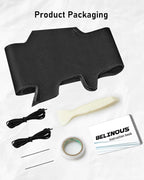 Belinous Leather Steering Wheel Cover Lace Up, Hand-Stitch on Wrap, Steering Wrap Compatible with Ford 2016 2017 2018 2019 F150 Raptor (W/O Mark)