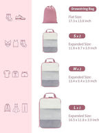 ECOHUB 6 Set Compression Packing Cubes, Gifts for Women Mom, Lightweight Vacation Travel Essentials Accessories for Suitcase 