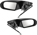 TRQ 2 Piece Driver and Passenger Side Mirror Assembly Set Electric Adjustment Non-Heated No Memory Black Compatible with 2009
