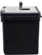 Storex 61504B02C Portable File Box with XL Lid, 11 x 13-1/2 x 11 Inches, Black