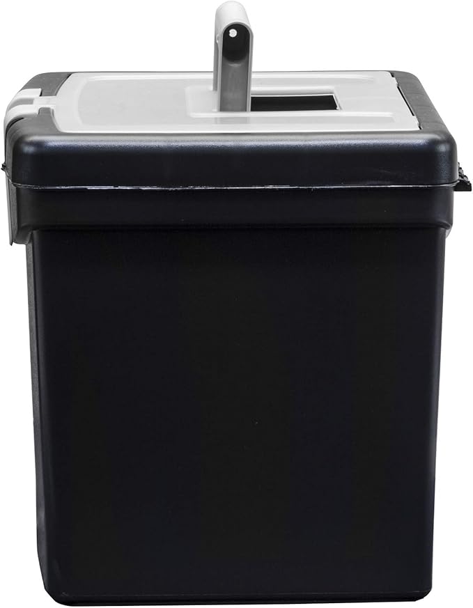 Storex 61504B02C Portable File Box with XL Lid, 11 x 13-1/2 x 11 Inches, Black