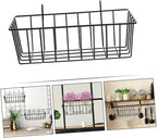 Alipis Wire Basket Organizer Kitchen Storage Shelves Sturdy Wall Hanging Rack 1pc