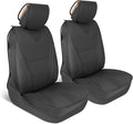 Cat® Edge Deluxe Car Seat Covers for Front Seats - Premium Black Faux Leather Seat Covers for Cars with Universal Fit, Rugged