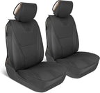 Cat® Edge Deluxe Car Seat Covers for Front Seats - Premium Black Faux Leather Seat Covers for Cars with Universal Fit, Rugged