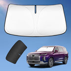 Sun Shade Sunshade for Hyundai Palisade 2020-2024 2025 2026 Windshield Cover, 4-Layers Sun Shield 250T Silver Sun Visor Foldable Front Window Shade Blocks UV Rays Car Accessories