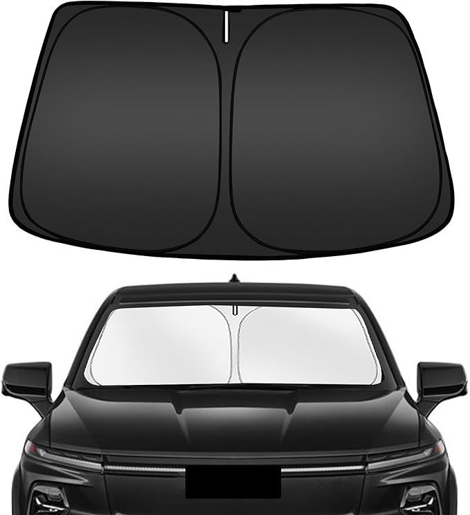 ARISMOTOR Windshield Sun Shade for Chevrolet Chevy Silverado EV/GMC Sierra EV 2024-2025 2026, Custom Fit Foldable Front Window Sunshade Sun Visor Protector, Block UV Rays Keep Your Car Cooler