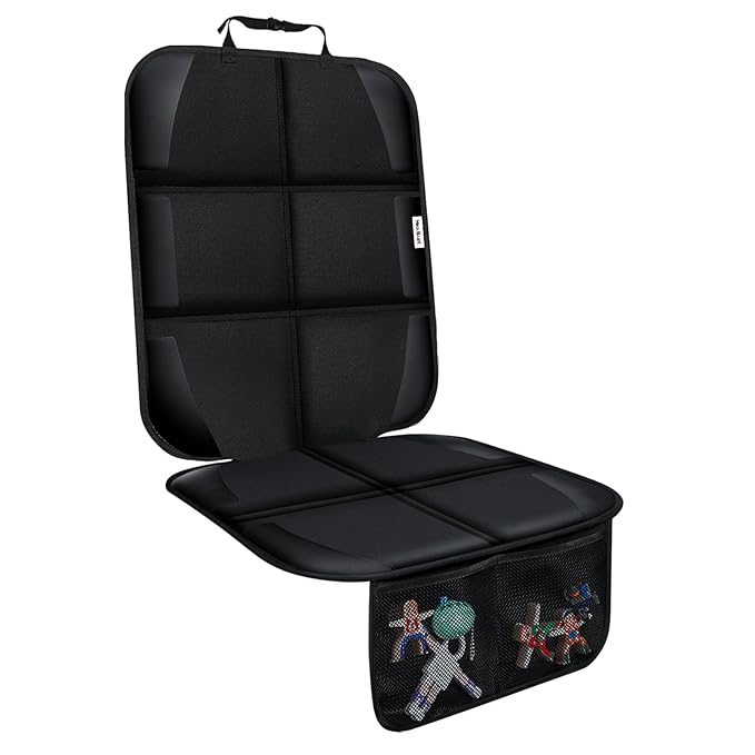 Meolsaek Car Seat Protector for Child Car Seat, Durable 600D Fabric Waterproof Car Seat Cover with Thick Pad Non-Slip Backing