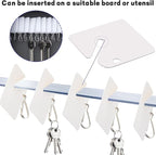 KAKAMINA 100 Pcs Key Tags White Plastic Hanging Tags with Metal Snap Hooks, Tags for Slotted Key Cabinets Boxes Lockers Sturd