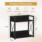 Giikin Kitchen Countertop Organizer, 2 Tier Coffee Bar Organizer, Black Spice Rack for Counter, Kitchen Counter Shelves, Part