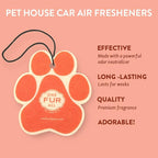 One Fur All Pet House Air Freshener - Juicy Melon Pack of 4 - Non-toxic, Pet-Friendly Air Freshener for Small Spaces & Car - 