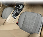 Black Panther Luxury Faux Leather Car Seat Cover for Front Bottom Seat, Anti-Slip and Wrap Around The Bottom, Fits 95% of Veh