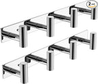 VAEHOLD Hat and Coat Wall Mount Rack - Hooks for Robes, Bags, Keys, and Towels - Bathroom Towel Hanger Organizer (Polished Ch